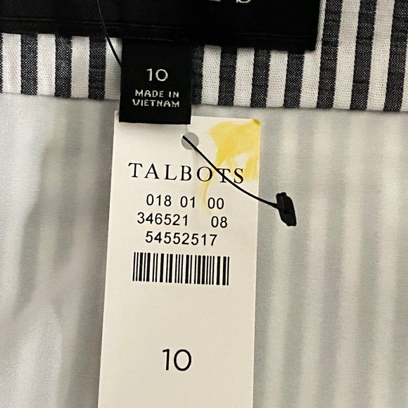 Talbots Blue and White Cotton Seersucker A-Line Skirt - NWT - Picture 4 of 6